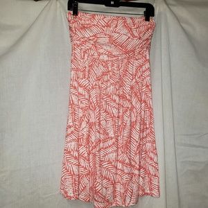 Strapless jersey knit dress